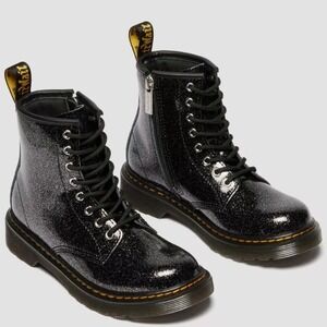 Dr.‎ Martens Junior 1460 Glitter Patent Leather Boots Youth Size 3 EUC